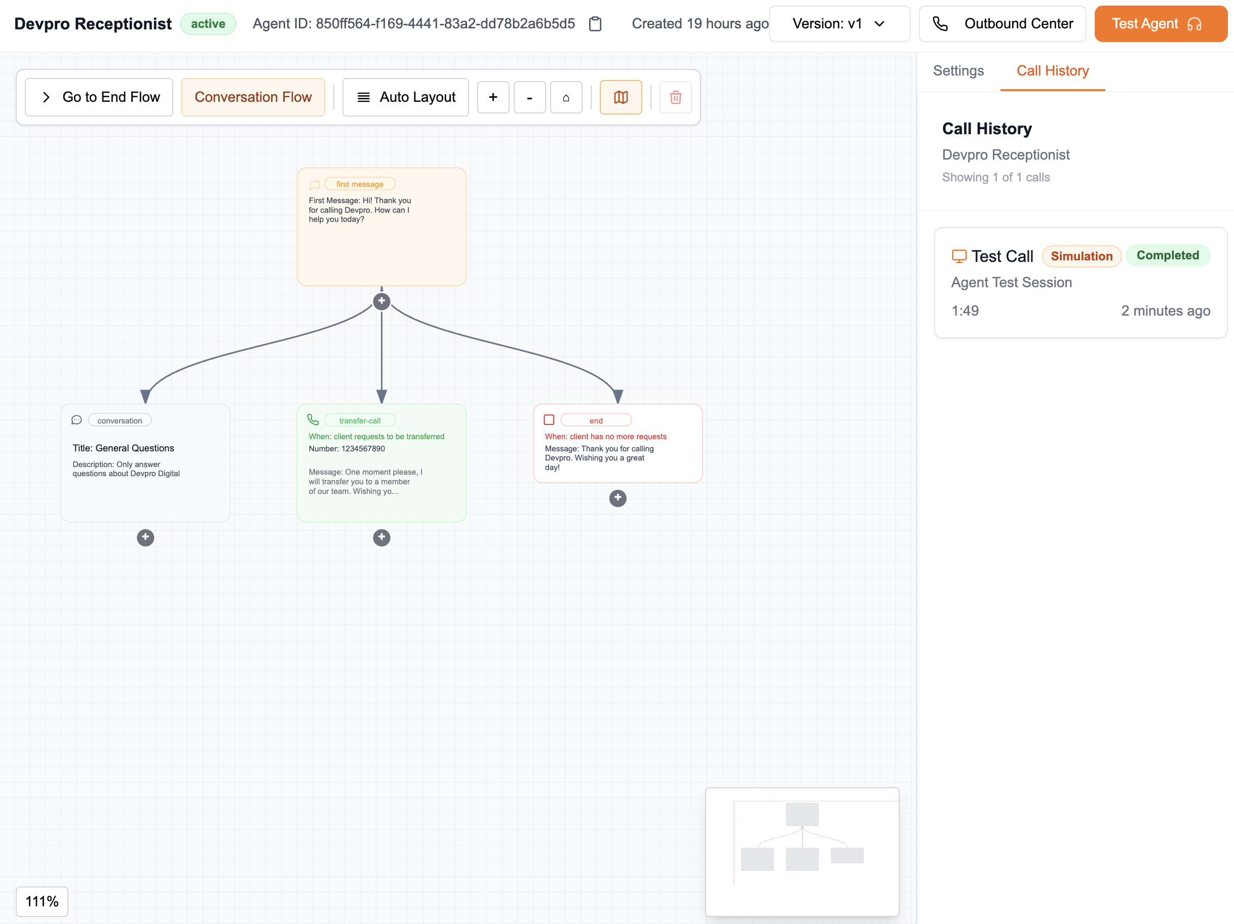 Historique des appels